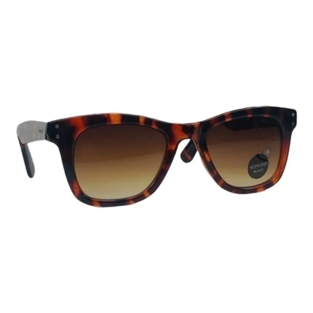 Komono Men’s Sunglasses- Allen Tortoise - rounded rectangular frame - NEW!